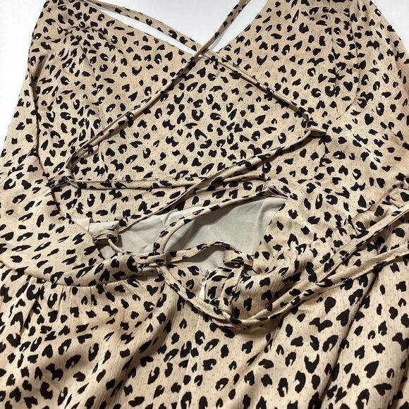 Cupshe Summer Dress Strappy Back Flowy Animal Print Maxi Lined NWT M - Picture 8 of 13